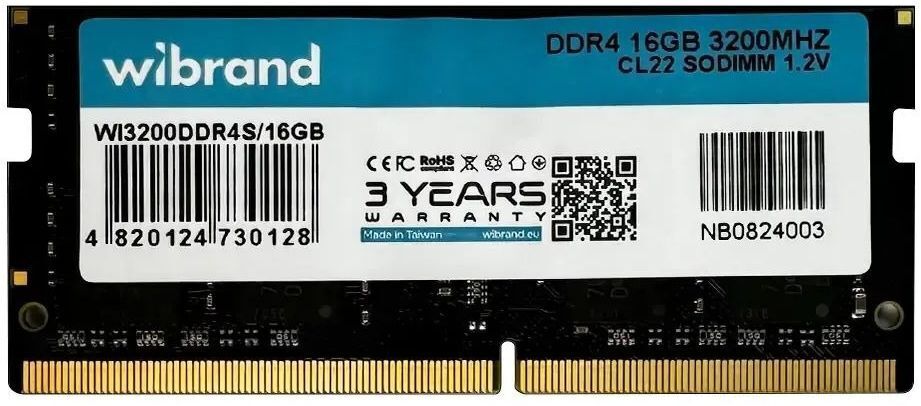 Память для ноутбука Wibrand SoDIMM DDR4 16GB 3200 MHz (WI3200DDR4S/16GB) фото1