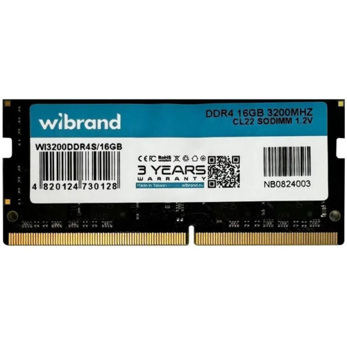 Память для ноутбука Wibrand SoDIMM DDR4 16GB 3200 MHz (WI3200DDR4S/16GB)