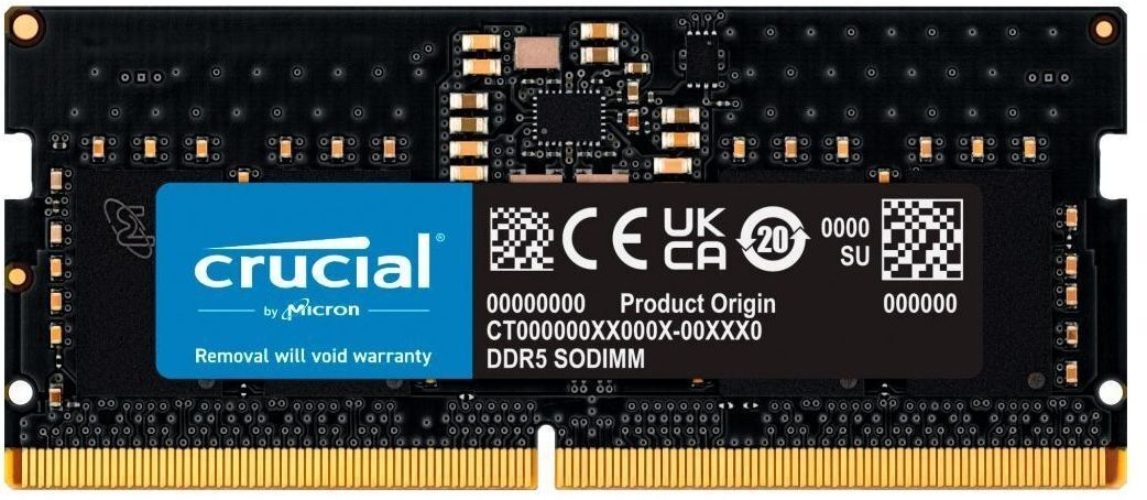 Память для ноутбука Micron SoDIMM DDR5 16GB 5600 MHz (CT16G56C46S5T) фото1