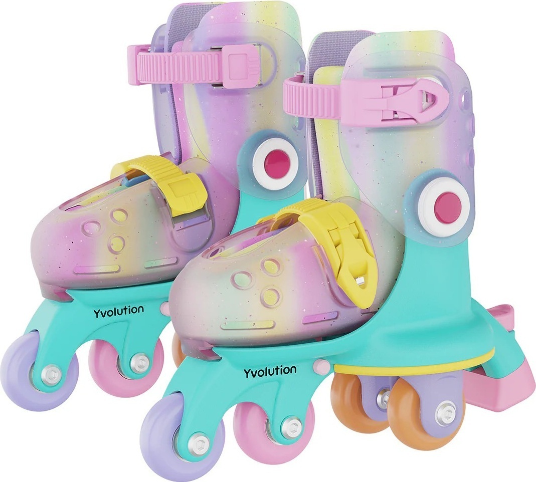Роликові ковзани Yvolution Twista Райдужний (Розмір 30-34) (YR25A4)фото1