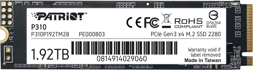 SSD накопитель Patriot M.2 2280 1.92TB (P310P192TM28)