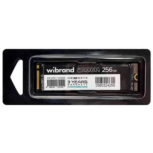 SSD накопитель Wibrand M.2 2280 256GB Caiman (WIM.2SSD/CA256GB)