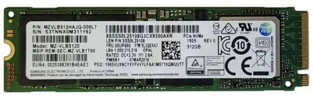 SSD накопитель SAMSUNG M.2 2280 256GB PM981a (MZVL8256HDJD-00BLL) фото1