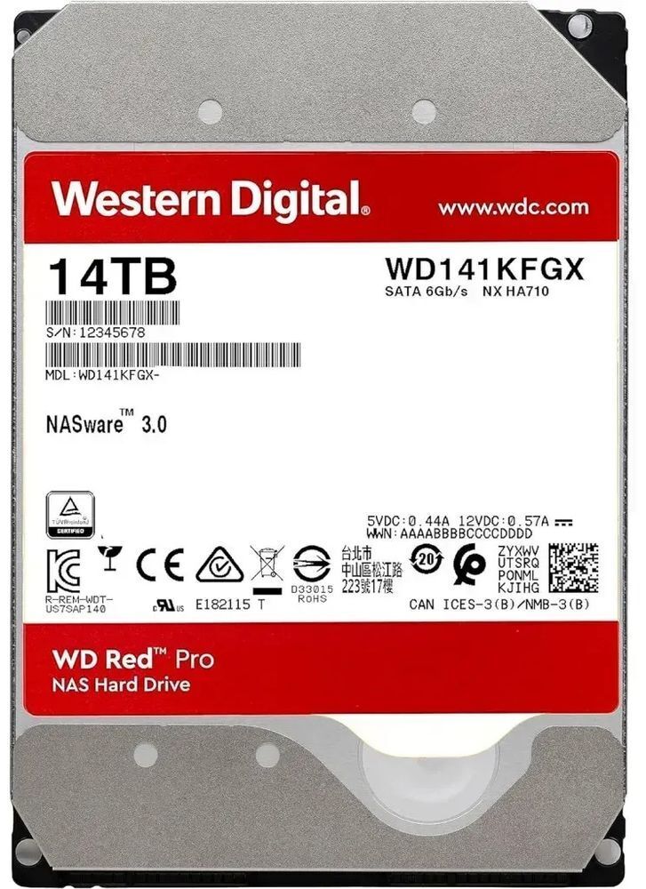 Жесткий диск WD 3.5" 14TB (WD142KFGX) фото 1