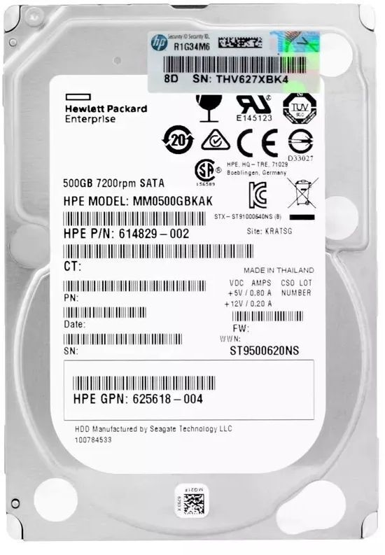 Жесткий диск HP 2.5" 500GB +переходник на 3.5" (MM0500GBKAK) фото 1