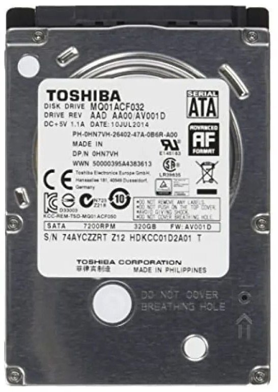 Жесткий диск TOSHIBA 2.5" 320GB (MQ01ACF032)фото1