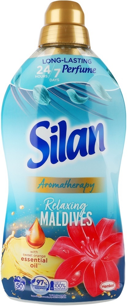 Кондиционер для белья Silan Aromatherapy Relaxing Maldives Райские Мальдивы 1100 мл фото 1