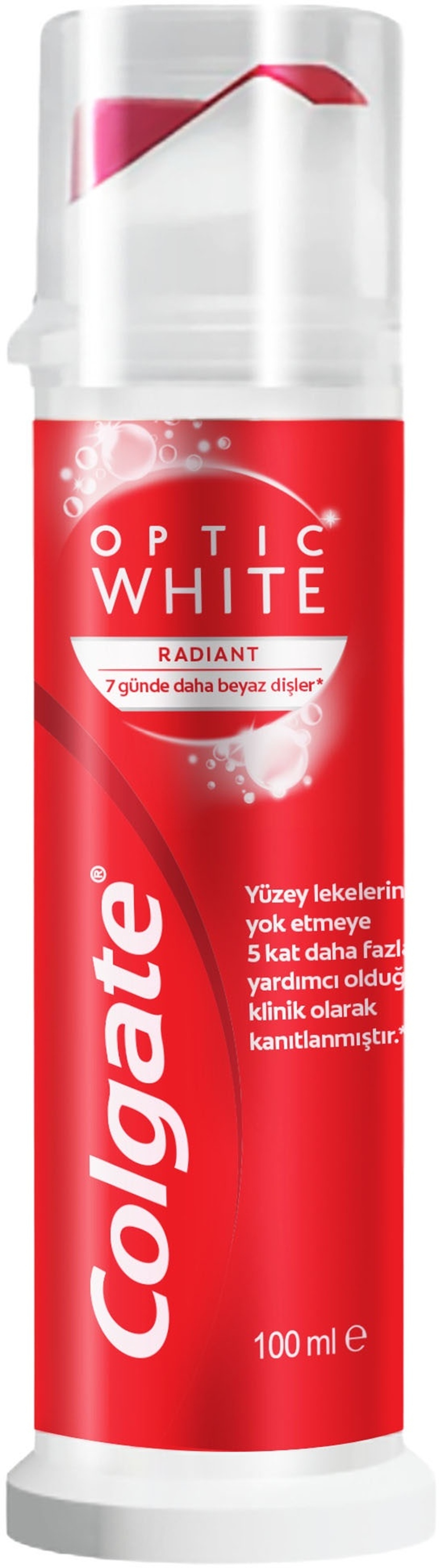 Зубна паста в помпі Colgate Optic White Сяюче Відбілювання 100 млфото1