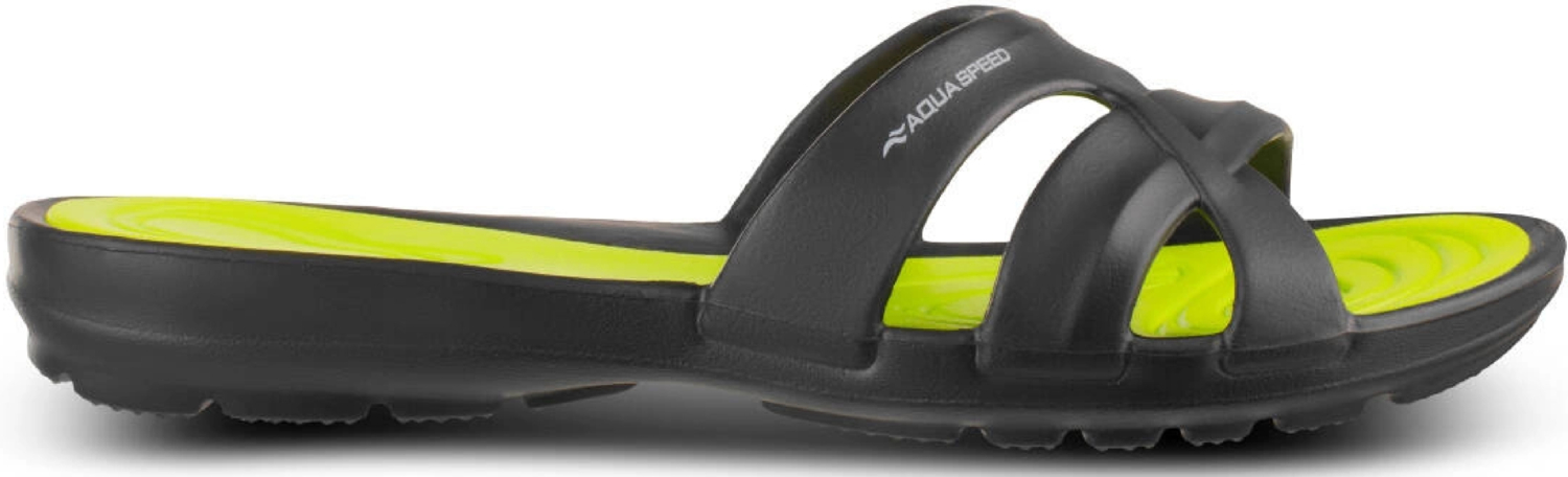 Шлепанцы AQUA SPEED Panama 513-38 37 черные/зеленые