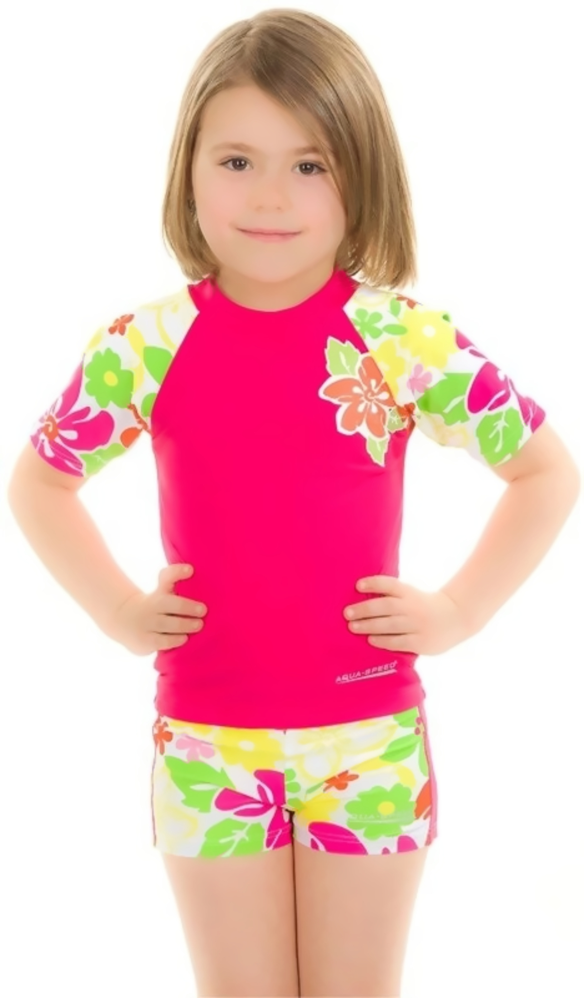 Футболка AQUA SPEED T-Shirt Flower 374 110 розовый/мультиколор фото 1