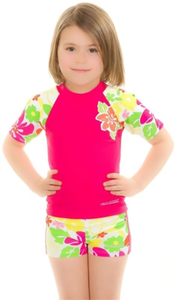 Футболка AQUA SPEED T-Shirt Flower 374 110 розовый/мультиколор фото 