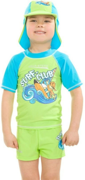 Футболка AQUA SPEED Surf-Club T-Shirt 383-04 104 зеленая/голубая фото 