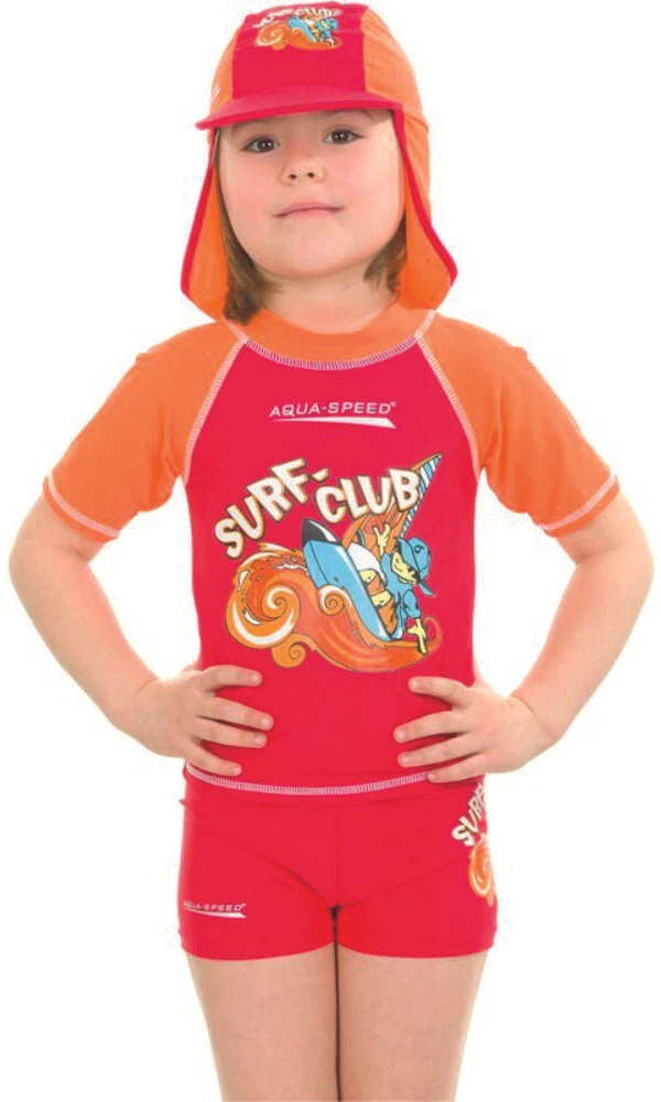 Футболка AQUA SPEED Surf-Club T-Shirt 383-31 104 красная/оранжевая