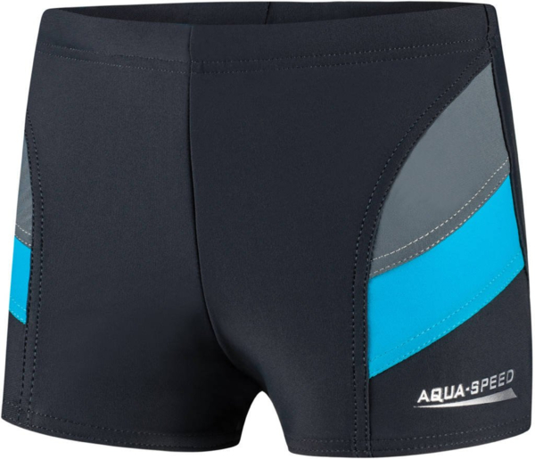 Плавки-боксеры AQUA SPEED Andy 349-32 122 серые/синие/черные фото 