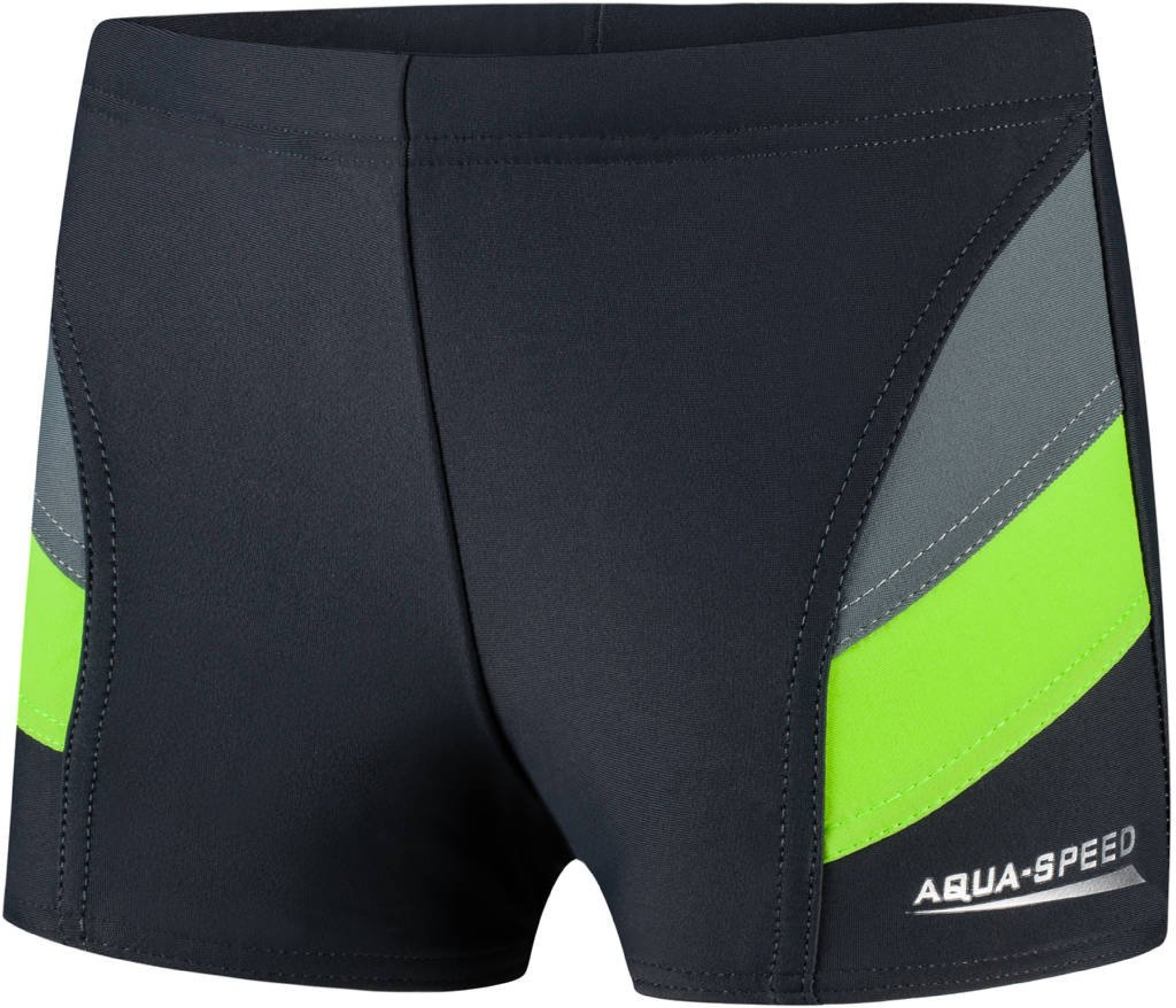 Плавки-боксери AQUA SPEED Andy 349-38 134 сірі/зелені/чорніфото1