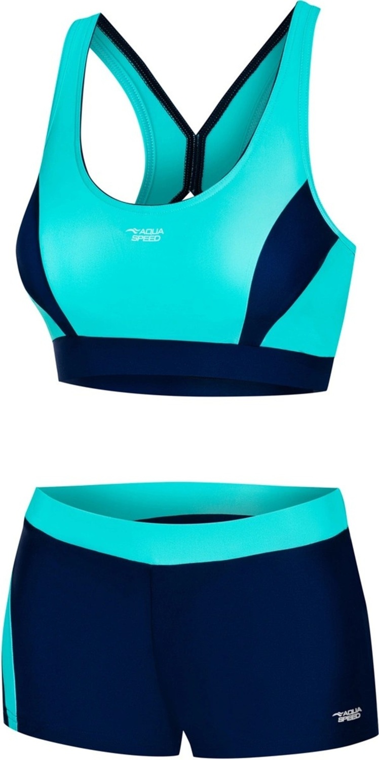 Купальник AQUA SPEED Fiona 348-42 36 темно-синий/бирюзовый