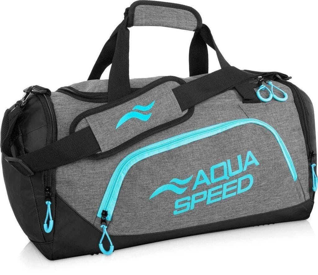 Сумка AQUA SPEED Duffel Bag 141-34 55x26x30см серая/голубая
