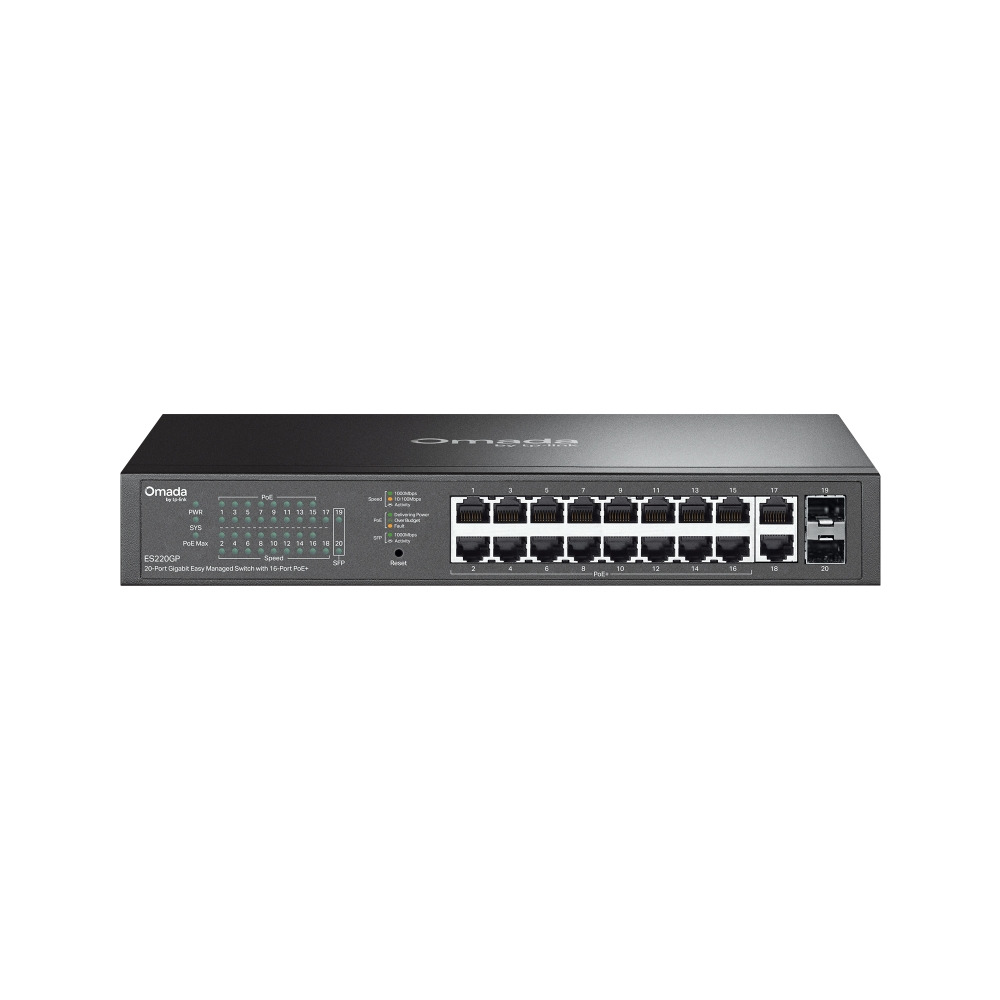 Комутатор TP-LINK ES220GP 18xGE (16xPoE) WebSmart (ES220GP)фото1