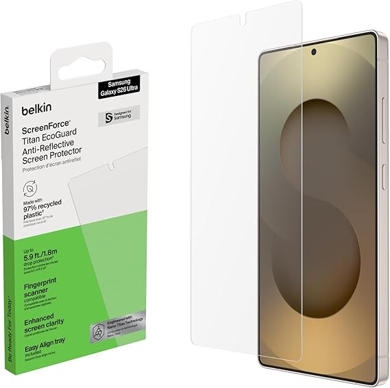 Захисне скло Belkin для Samsung Galaxy S26 Ultra Titan EcoGuard (OVB080HQ)фото1