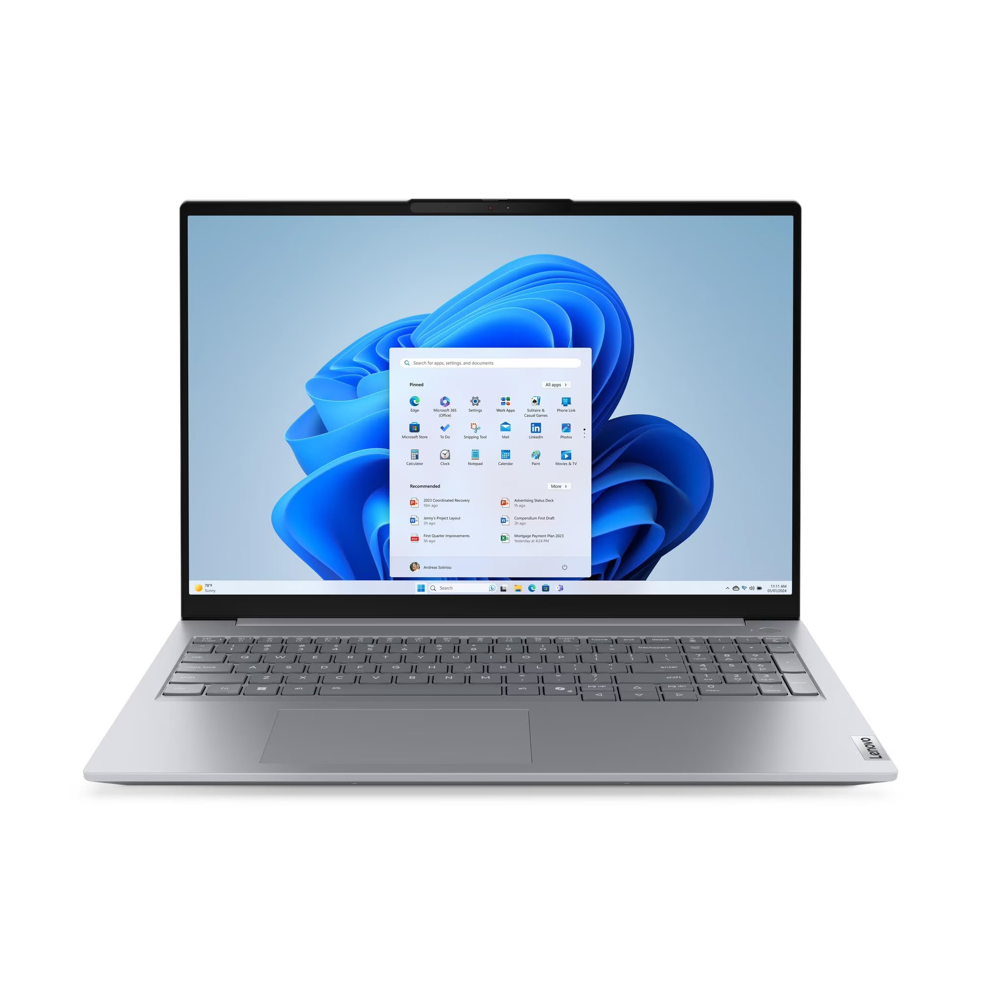 Ноутбук LENOVO ThinkBook 16 G9 IRL Arctic Grey (21US005VRA)фото1