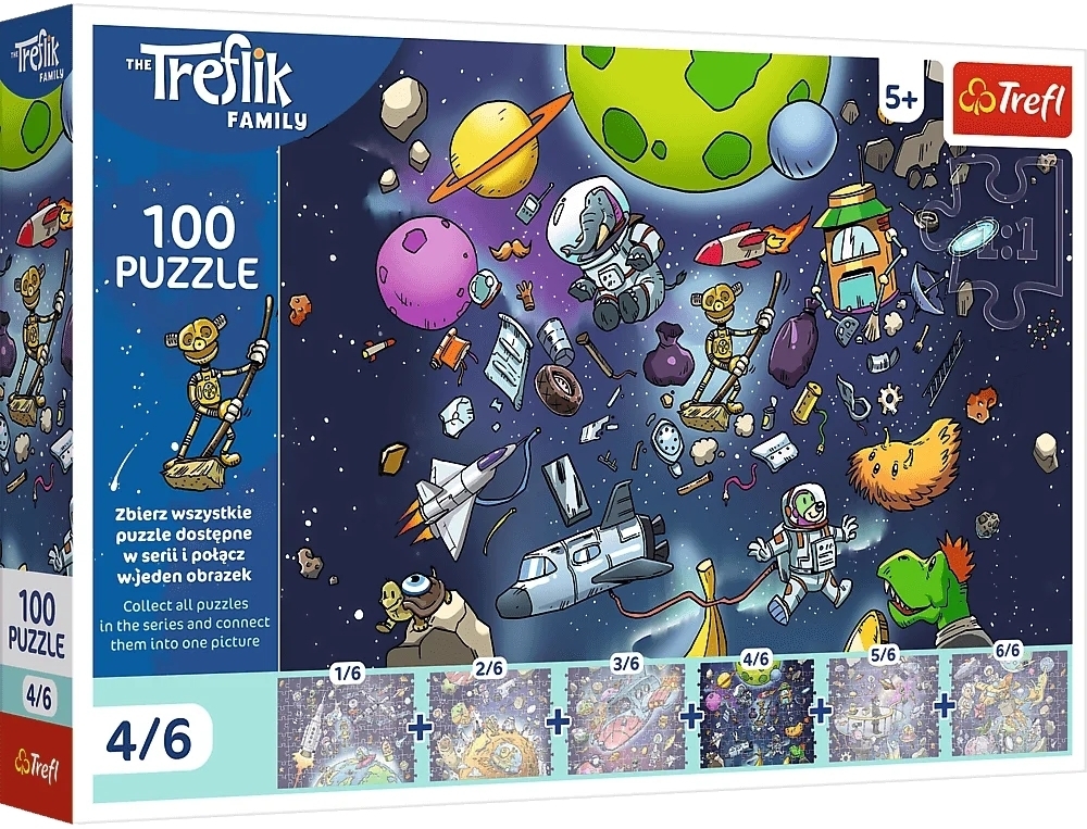 Пазл Trefl The Treflik Family Робобот в космосе 4/6 100 элементов (5900511165449) фото1