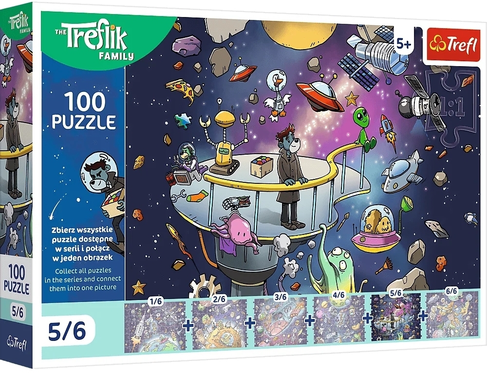 Пазл Trefl The Treflik Family Берт в космосе 5/6 100 элементов (5900511165456) фото1