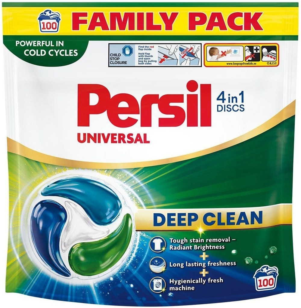 Диски для стирки Persil Universal 4in1 Discs Deep Clean 100 шт фото 1