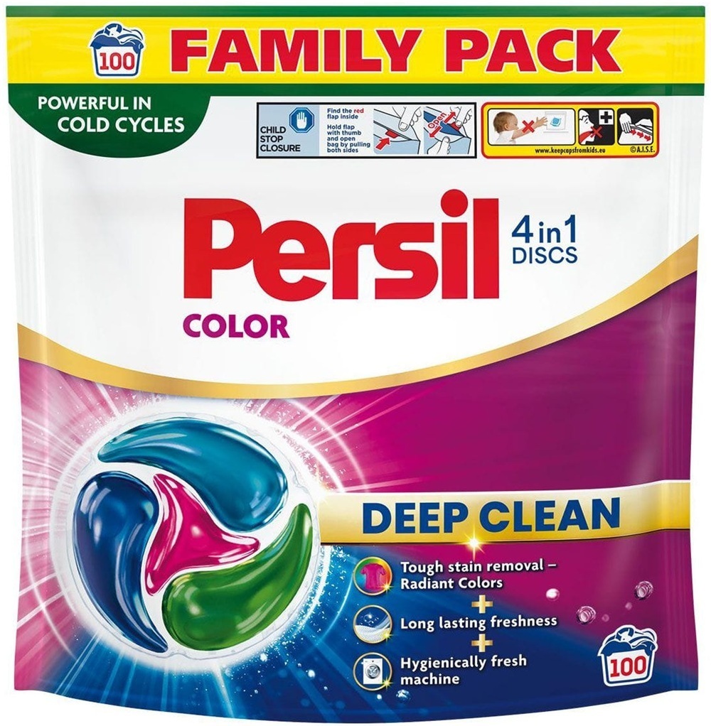 Диски для прання Persil Color 4in1 Discs Deep Clean 100 штфото1
