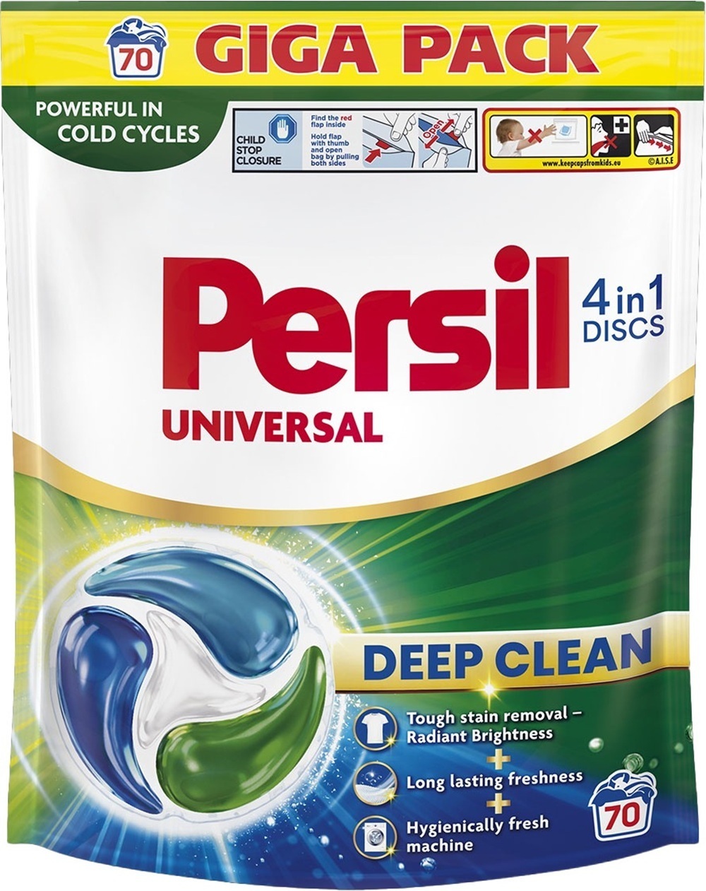 Диски для стирки Persil Universal 4in1 Discs Deep Clean 70 шт фото 1