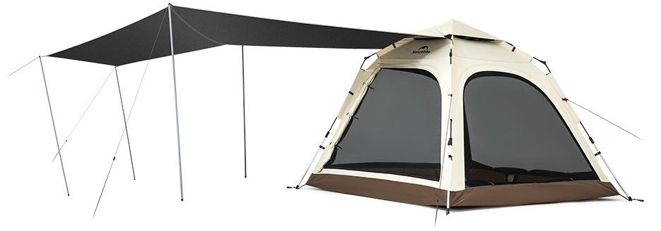 Намет тримісний автоматичний із тентом Naturehike Ango CNK2550WS010, L, коричневий (6975641887799) фото1