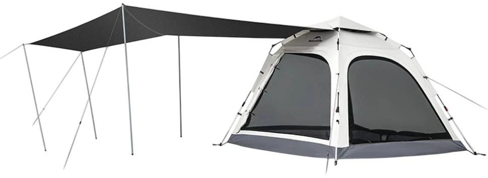 Намет тримісний автоматичний із тентом Naturehike Ango CNK2550WS010, L, сірий (6975641888321) фото1