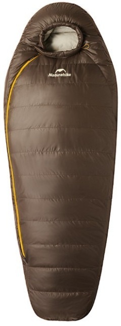 Спальник с натуральным пухом Naturehike Snowbird CNK2550WS014, р-р L, темно-коричневый 400 г (6927595784396) фото1