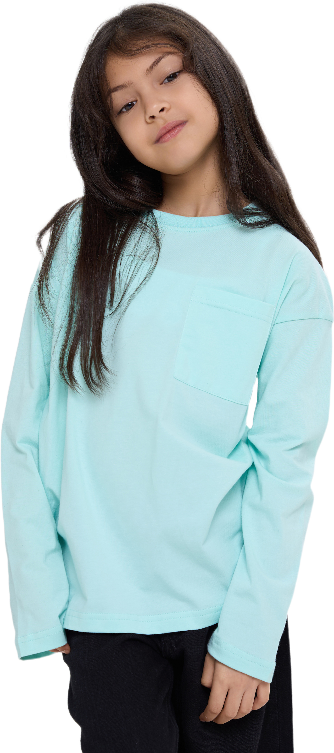 Лонгслив дитячий Roza 240451 164 бірюзовийфото1