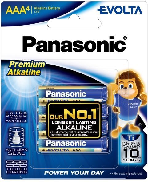Батарейка Panasonic Alkaline Evolta AAA 4 (LR03EG/4B) фото1