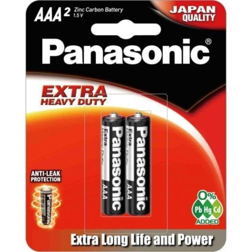 Батарейка Panasonic Extra Heavy Duty Zinc Carbon AAA 2 (R03PT/2B)