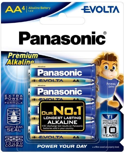 Батарейка Panasonic Alkaline Evolta AA 4 (LR6EG/4B) фото1