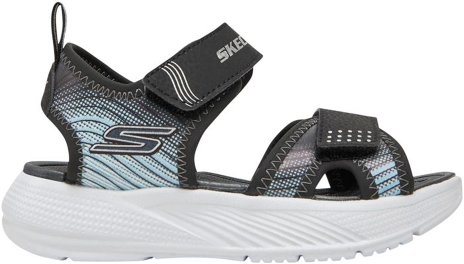Сандали для мальчиков Skechers Microspec-Splash 407034L GYBL 35 (3 US) темно-серые