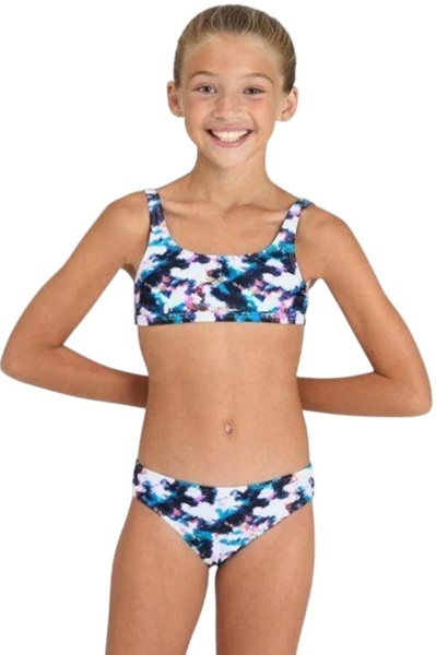 Купальник Arena Tie And Dye Bikini Top 006206-500 128 разноцветный фото 