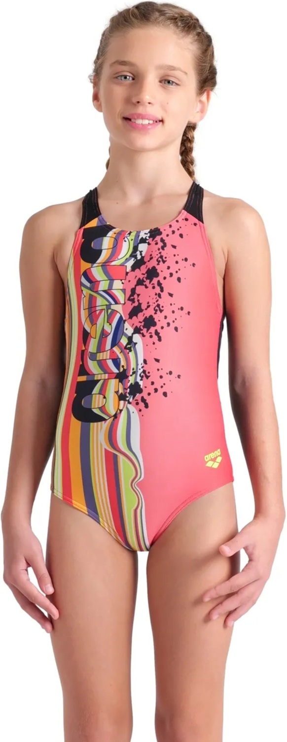 Купальник Arena Palette Swimsuit Swim Pro Back 007918-350 164 коралловый/черный