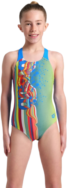 Купальник Arena Palette Swimsuit Swim Pro Back 007918-608 164 голубой/желтый фото 