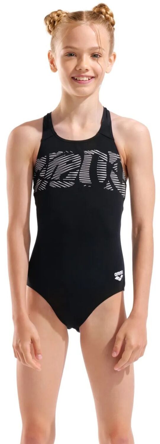 Купальник Arena Graphic Swimsuit V Back 006680-501 128 черный/белый