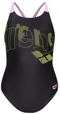 Купальник Arena Tales Swimsuit V Back 009085-590 116 черный/желтый/розовый фото 