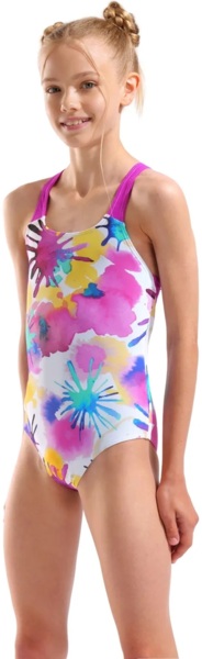 Купальник Arena Spraying Swimsuit Swim Pro Bac 010720-815 140 розовый/белый фото