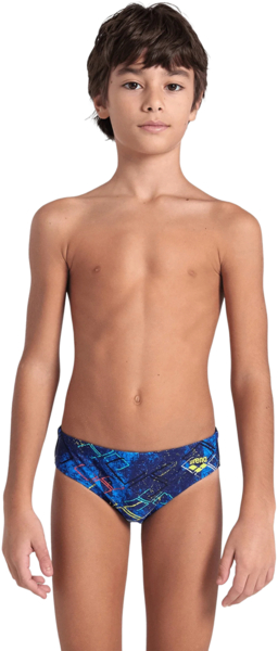 Плавки Arena Daly Swim Briefs 003298-809 128 темно-синие/синие/бирюзовые/желтые фото 