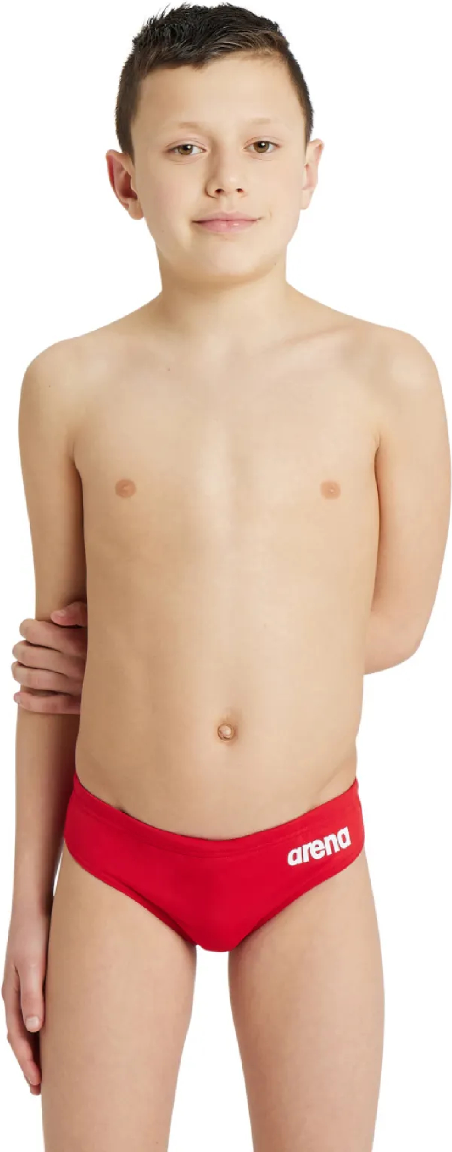 Плавки-слипы Arena Boy'S Team Swim Briefs Solid 004774-450 140 красные/белые фото 1