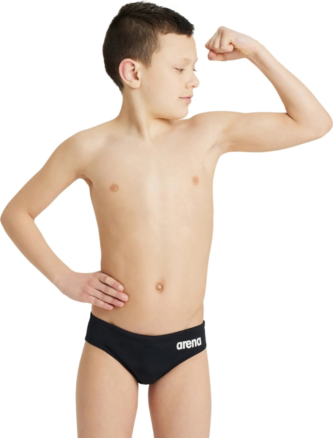 Плавки-слипы Arena Team Swim Briefs Solid 004774-550 116 черные/белые