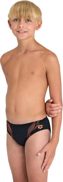 Плавки-слипы Arena Swim Briefs Graphic 005547-530 116 черные/оранжевые фото 
