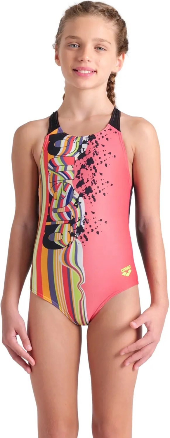 Купальник Arena Palette Swimsuit Swim Pro Back 007918-350 128 коралловый/черный