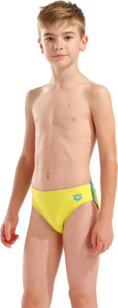 Плавки-слипы Arena Swim Briefs Solid 008371-380 152 бирюзовые/желтые фото
