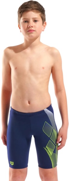 Плавки-шорти для хлопчиків Arena Sea Water Swim Jammer 008995-706 128 сині/жовтіфото